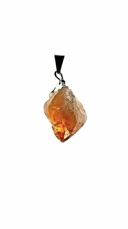 Rough Citrine Pendant from Brazil