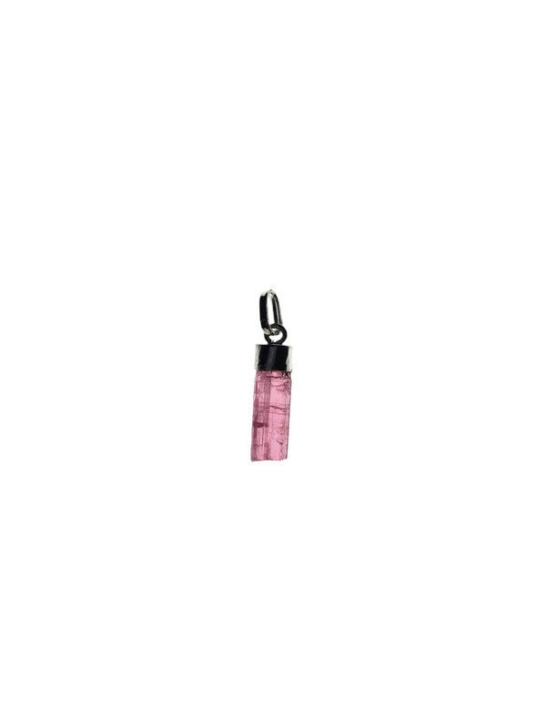 Rough Pink Tourmaline Pendant 1 3/4