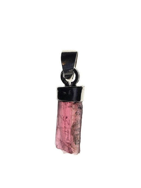 Pink Tourmaline Pendant on Sterling Silver 925